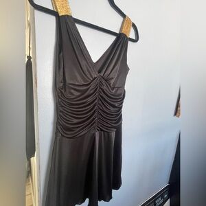 Elegant Black Dress with Gold Accents - Charlotte Russe - medium